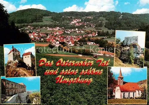 AK / Ansichtskarte 73863684 Osternohe Panorama Schloss Stadtmauer Ruine Kirche Osternohe