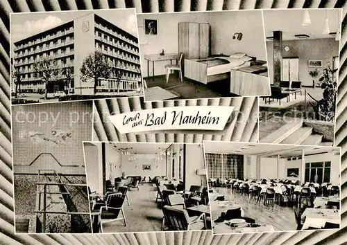 AK / Ansichtskarte  Bad_Nauheim Taunus Sanatorium Gastraeume Moorbad Wassertretanlage Bad_Nauheim