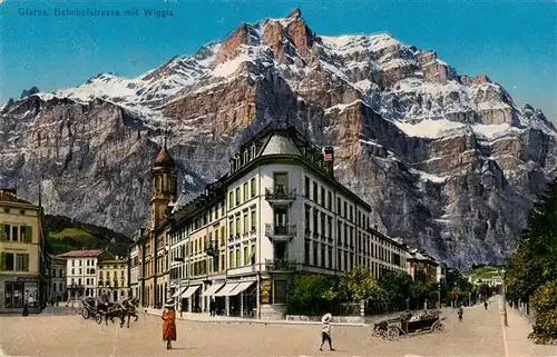 AK / Ansichtskarte  Glarus_GL Bahnhofstrasse mit Wiggis Glarus_GL