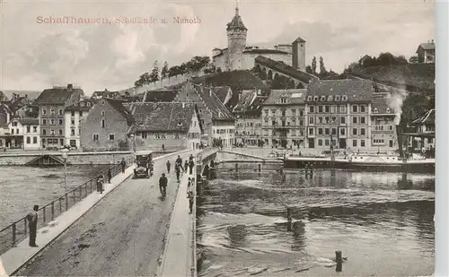 AK / Ansichtskarte  Schaffhausen__SH Schifflaende und Munoth Festung 