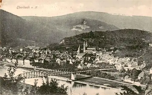 AK / Ansichtskarte  Eberbach_Baden_Neckar Panorama Neckarbruecke 