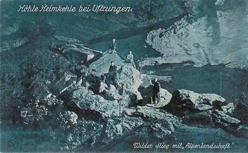 AK / Ansichtskarte  Uftrungen_Suedharz Hoehle Heimkehle Wilder Stieg mit Alpenlandschaft 