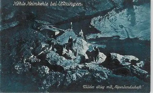 AK / Ansichtskarte  Uftrungen_Suedharz Hoehle Heimkehle Wilder Stieg mit Alpenlandschaft 