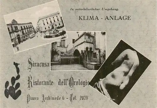 AK / Ansichtskarte  Siracusa_Syrakus_Sicilia Ristorante dell Orologio 