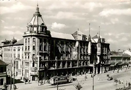 AK / Ansichtskarte  Debrecen_Debrezin_HU Hotel Arany Bika Strassenbahn 