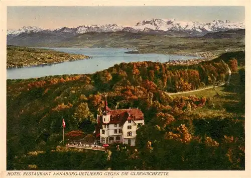 AK / Ansichtskarte  Uetliberg_ZH Hotel Restaurant Annaburg Panorama Blick gegen Glaernischkette Uetliberg ZH