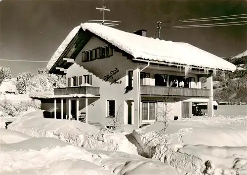 AK / Ansichtskarte  Oberstdorf Pension Haus Fuchs Winterlandschaft Alpen Oberstdorf