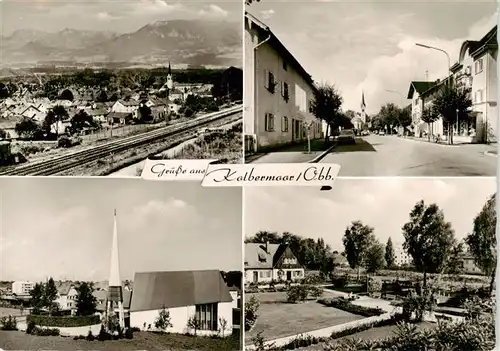 AK / Ansichtskarte  Kolbermoor Teilansichten Kirche Parkanlagen Eisenbahn Alpen Kolbermoor