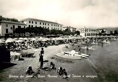 AK / Ansichtskarte 73863872 Diano_Marina_IT Hotel Teresa e spiaggia 