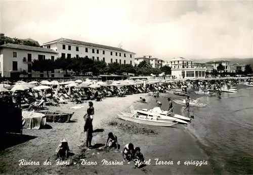 AK / Ansichtskarte  Diano_Marina_IT Hotel Teresa e spiaggia 