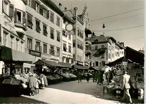 AK / Ansichtskarte  Bolzano Piazza delle Erbe Gemuesemarkt Bolzano