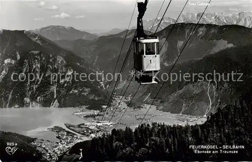 AK / Ansichtskarte  Seilbahn_Cable-Car_Telepherique Feuerkogel Ebensee Traunsee 