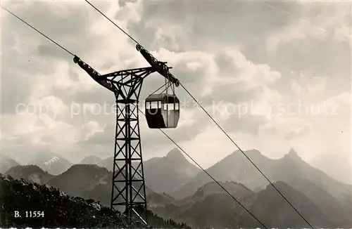 AK / Ansichtskarte  Seilbahn_Cable-Car_Telepherique Knick Charmey Les Dents Vertes  
