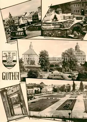 AK / Ansichtskarte 73863922 Gotha__Thueringen Blick zum Rathaus Wasserkunst Schloss Orangerie 