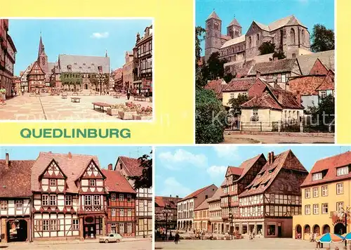 AK / Ansichtskarte 73863925 Quedlinburg Rathaus Am Dom Klopstockhaus Am Markt Quedlinburg