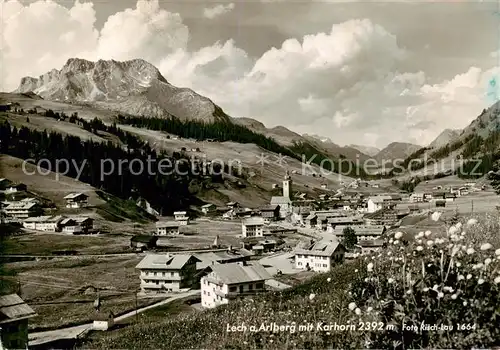 AK / Ansichtskarte  Lech_Vorarlberg Panorama mit Karhorn Lech Vorarlberg