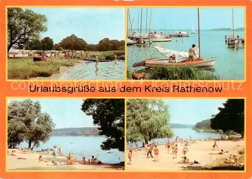 AK / Ansichtskarte  Rathenow Hohenauen Badestelle Campingplatz Semlin Seglerhafen Steckelsdorf Freibad Ferchesar Freibad in der Dranseschlucht Rathenow