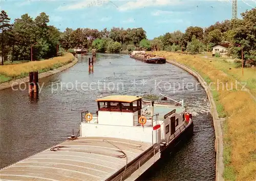 AK / Ansichtskarte  Rathenow Havelkanal Frachtschiffe Rathenow