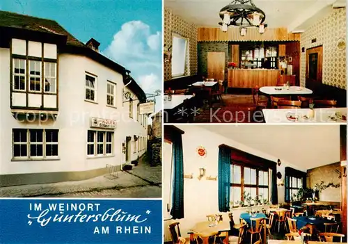 AK / Ansichtskarte  Guntersblum Gasthaus Zum Adler Gastraeume Guntersblum