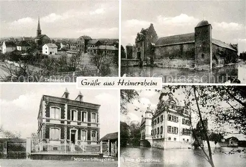 AK / Ansichtskarte 73863978 Heimerzheim Teilansicht Romanische Burg Muettererholugsheim Burg Kriegshoven Heimerzheim