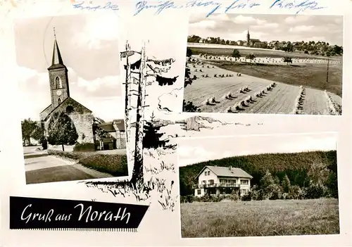 AK / Ansichtskarte  Norath Kirche Haus Marienau Panorama Norath