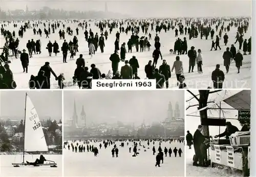 AK / Ansichtskarte  Zurich Seegfroerni 1963 Teilansichten Zurich