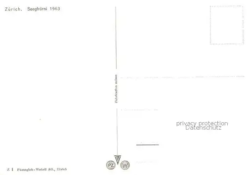 AK / Ansichtskarte  Zurich Seegfroerni 1963 Teilansichten Zurich