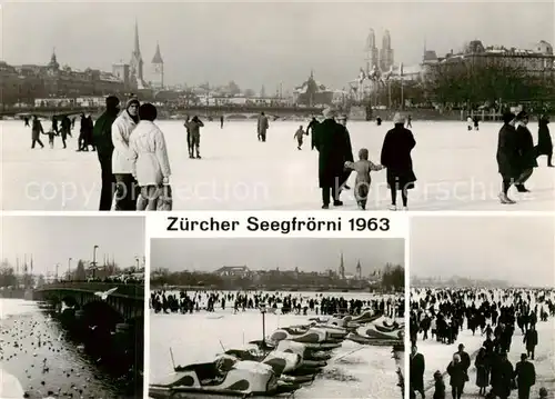 AK / Ansichtskarte 73863992 Zurich Seegfroerni 1963 Teilansichten Zurich