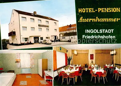 AK / Ansichtskarte  Ingolstadt_Donau Hotel Pension Auernhammer Zimmer Gaststube Ingolstadt_Donau