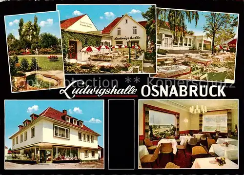 AK / Ansichtskarte  Osnabrueck Ludwigshalle Park Gartenterrasse Gaststube Osnabrueck