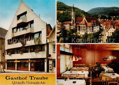 AK / Ansichtskarte  Urach_Bad Gasthof Traube Panorama Gaststube Urach_Bad