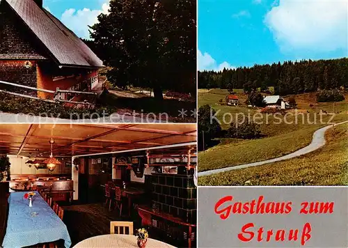 AK / Ansichtskarte  Breitnau Gasthaus zum Strauss Gaststube Panorama Breitnau