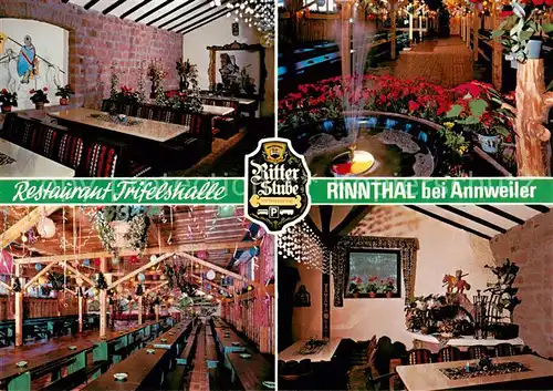 AK / Ansichtskarte 73864073 Rinnthal Restaurant Trifelshalle mit Ritterstube Gastraeume Festsaal Rinnthal