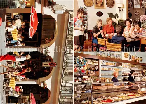 AK / Ansichtskarte  Ascona_Lago_Maggiore_TI Tea Room Rickli Gaststube Kuchentheke 