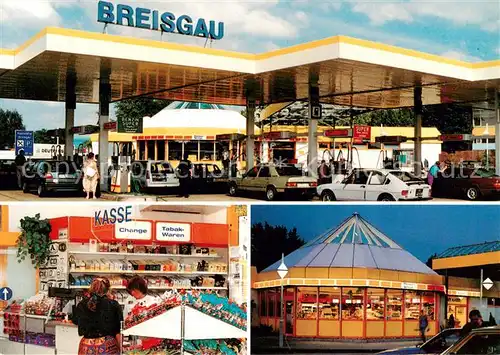 AK / Ansichtskarte 73864148 Mengen_Schallstadt_Breisgau Autobahntankstelle Breisgau Verkaufsraum Restaurant 