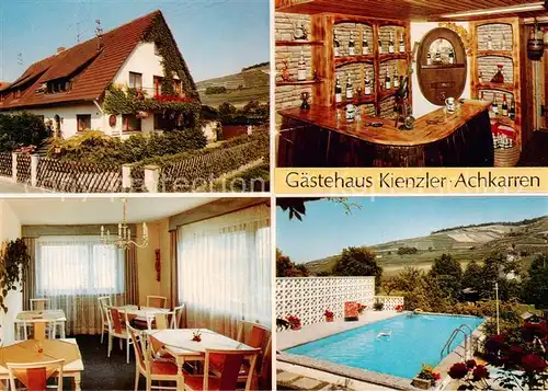 AK / Ansichtskarte 73864149 Achkarren Gaestehaus Kienzler Bar Gaststube Schwimmbad Achkarren