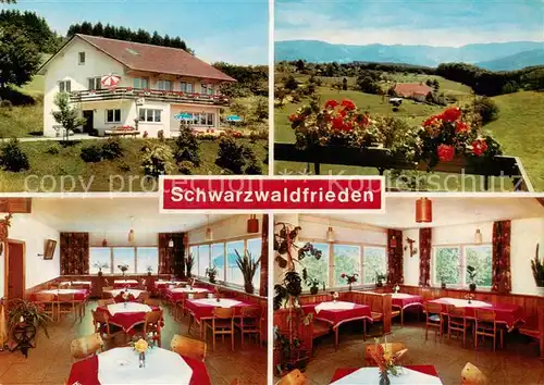 AK / Ansichtskarte  Selbig_Biederbach Hoehencafe Pension Schwarzwaldfrieden Gastraeume Panorama 