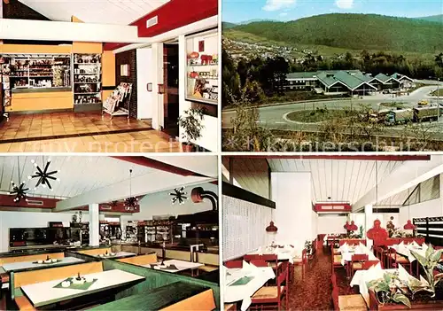AK / Ansichtskarte  Herborn_Hessen BAB Raststaette Dollenberg Gastraeume Verkaufsraum Herborn Hessen
