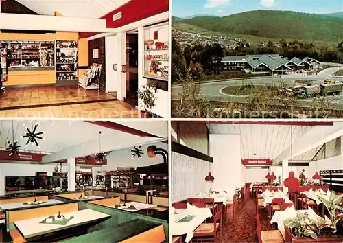 AK / Ansichtskarte  Herborn_Hessen BAB Raststaette Dollenberg Gastraeume Verkaufsraum Herborn Hessen