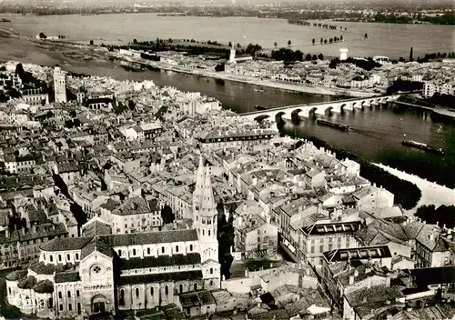 AK / Ansichtskarte  Macon_71 Centre Eglise Saint Pierre la Saône Saint Laurent et la Bresse vue aérienne 