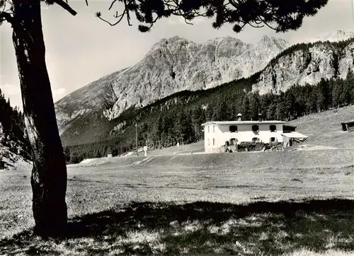 AK / Ansichtskarte  Buffalora_Ofenpass_GR Berghaus an Grenze des Schweiz. Nationalparkes 