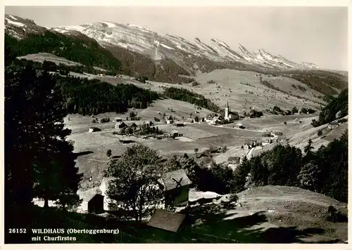 AK / Ansichtskarte  Wildhaus__SG Panorama Blick gegen die Churfirsten 