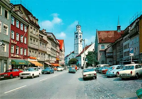 AK / Ansichtskarte  Ravensburg__Wuerttemberg Stadtzentrum Blick zur Kirche 