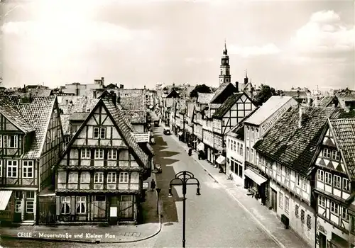 AK / Ansichtskarte  Celle__Niedersachsen Mauernstrasse und Kleiner Plan Altstadt Fachwerkhaeuser 