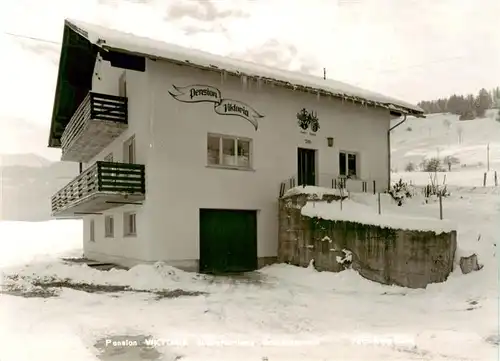 AK / Ansichtskarte  Schwarzenberg_Vorarlberg Pension Viktoria im Winter Schwarzenberg Vorarlberg