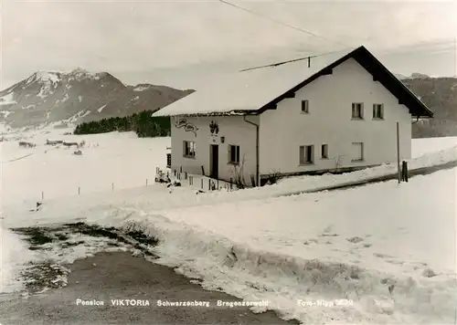 AK / Ansichtskarte  Schwarzenberg_Vorarlberg Pension Viktoria im Winter Schwarzenberg Vorarlberg