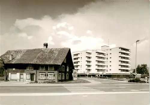 AK / Ansichtskarte  Lustenau_AT Alt- und Neu-Lustenau Engelkurve Altes Haus Neubauten Hochhaus 