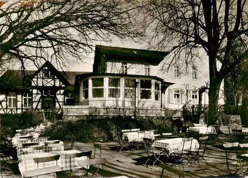 AK / Ansichtskarte  Marburg_Lahn Waldgaststaette Hansenhaus rechts Gartenrestaurant Marburg_Lahn