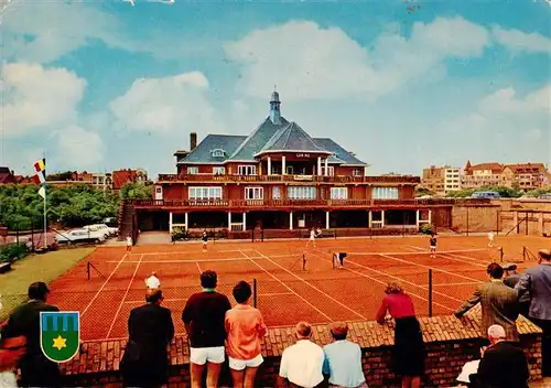 AK / Ansichtskarte  Koksijde_Belgie Casino en Tennisbaan 