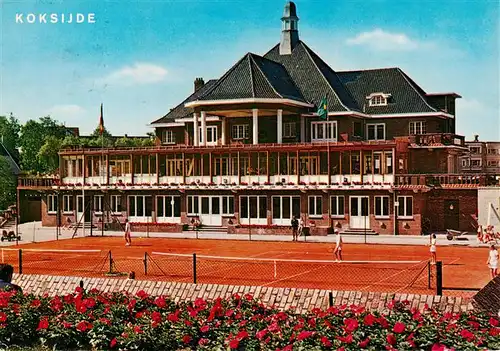 AK / Ansichtskarte  Koksijde_Belgie Casino en Tennisbaan 